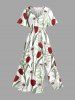 Tulip Flower Leaf Branch Print Matching Hawaii Beach Outfit For Couples -  