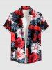 Flowers Tropical Leaf Print Matching Hawaii Beach Outfit For Couples -  