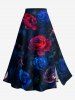 Ombre Flower Leaf Print Matching Hawaii Beach Outfit For Couples -  