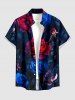 Ombre Flower Leaf Print Matching Hawaii Beach Outfit For Couples -  