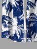 Chemise hawaïenne pour homme à imprimé cocotier et poche boutonnée - Cadetblue M