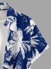 Chemise hawaïenne pour homme à imprimé cocotier et poche boutonnée - Cadetblue M