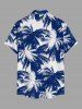Chemise hawaïenne pour homme à imprimé cocotier et poche boutonnée - Cadetblue M