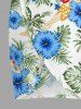 Coconut Tree Hibiscus Flowers Lady Print Convertible Hawaii Beach Cover -  