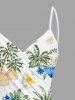 Coconut Tree Hibiscus Flowers Lady Print Convertible Hawaii Beach Cover -  