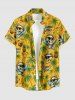 Coconut Tree Pineapple Skull Fruit Juice Print Matching Hawaii Beach Outfit For Couples -  