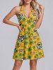 Coconut Tree Pineapple Skull Fruit Juice Print Matching Hawaii Beach Outfit For Couples -  