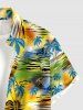 Coconut Tree Sun Ombre Print Matching Hawaii Beach Outfit For Couples -  