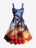 Coconut Tree Ombre Print Matching Hawaii Beach Outfit For Couples -  