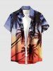 Coconut Tree Ombre Print Matching Hawaii Beach Outfit For Couples -  