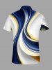 Tenue de plage hawaïenne assortie pour couples avec imprimé Curve - Bleu profond 