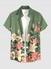 Tenue de plage hawaïenne assortie pour couple à imprimé de fleurs de lys, feuilles et branches - Vert clair 