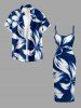 Flowers Print Hawaii Fitted Dress -  