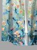 Flowers Bird Ombre Print Buttons Pocket Hawaii Shirt For Men -  