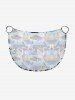 Paréo hawaïen transformable à imprimé cocotier et lettres - Bleu Ciel M