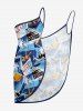 Paréo hawaïen transformable à imprimé cocotier et lettres - Bleu Ciel M