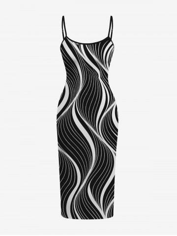Robe ajustée Curve à imprimé rayures hawaïennes