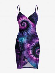 Paréo de plage hawaïen transformable à imprimé fleurs galaxy et tie-dye en spirale - Concorde M