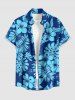 Tropical Leaf Hibiscus Flower Print Matching Hawaii Beach Outfit For Couples -  
