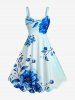 Flower Leaf Branch Print Matching Hawaii Beach Outfit For Couples -  