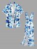 Flowers Print Matching Hawaii Beach Outfit For Couples -  