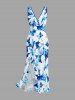 Flowers Print Matching Hawaii Beach Outfit For Couples -  