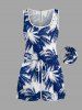 Matching Hawaii Shirt and Romper Beach Outfit Coconut Tree Print For Couples -  
