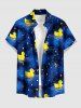 Ensemble de plage hawaïen assorti pour couples à motif Duck Galaxy - Bleu de Minuit 