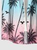 Coconut Tree Ombre Print Matching Hawaii Beach Outfit For Couples -  