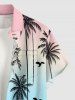 Coconut Tree Ombre Print Matching Hawaii Beach Outfit For Couples -  
