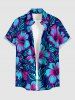 Hibiscus Flower Leaf Print Matching Hawaii Beach Outfit For Couples -  