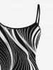 Robe ajustée Curve à imprimé rayures Hawaii - Noir XXS