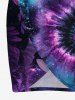 Spiral Tie Dye Galaxy Flower Print Hawaii Convertible Beach Cover Up -  
