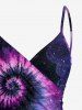 Spiral Tie Dye Galaxy Flower Print Hawaii Convertible Beach Cover Up -  