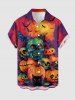 Halloween Pumpkin Skulls Bat Butterfly Cat Print Matching Outfit For Couples -  