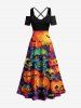 Halloween Pumpkin Skulls Bat Butterfly Cat Print Matching Outfit For Couples -  