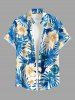 Tropical Leaf Hibiscus Flower Print Matching Hawaii Beach Outfit For Couples -  