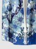Flower Leaf Print Matching Hawaii Beach Outfit For Couples -  