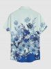 Flower Leaf Print Matching Hawaii Beach Outfit For Couples -  