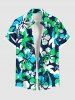 Coconut Tree Hibiscus Flower Print Matching Hawaii Beach Outfit For Couples -  