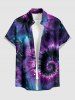 Spiral Tie Dye Galaxy Flower Print Matching Hawaii Beach Outfit For Couples -  