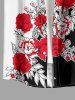 Tropical Leaf Flower Print Matching Hawaii Beach Outfit For Couples -  