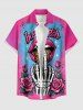 Halloween Lips Leopard Rose Flower Skeleton Claw Print Matching Outfit For Couples -  