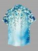 Tenue de plage hawaïenne assortie avec imprimé ombré fleurs et feuilles pour couple - Pers 