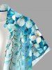 Tenue de plage hawaïenne assortie avec imprimé ombré fleurs et feuilles pour couple - Pers 