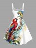 Parrot Flower Tropical Leaf Print Matching Hawaii Beach Outfit For Couples -  
