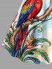 Parrot Flower Tropical Leaf Print Matching Hawaii Beach Outfit For Couples -  