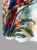 Parrot Flower Tropical Leaf Print Matching Hawaii Beach Outfit For Couples -  