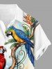 Parrot Flower Tropical Leaf Print Matching Hawaii Beach Outfit For Couples -  