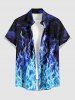 Tenue de plage hawaïenne assortie pour couples avec imprimé flamme dégradé galaxie - Pers 